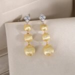 Gold Tone Ball Stud Earrings