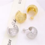 Brushed Stud Earrings