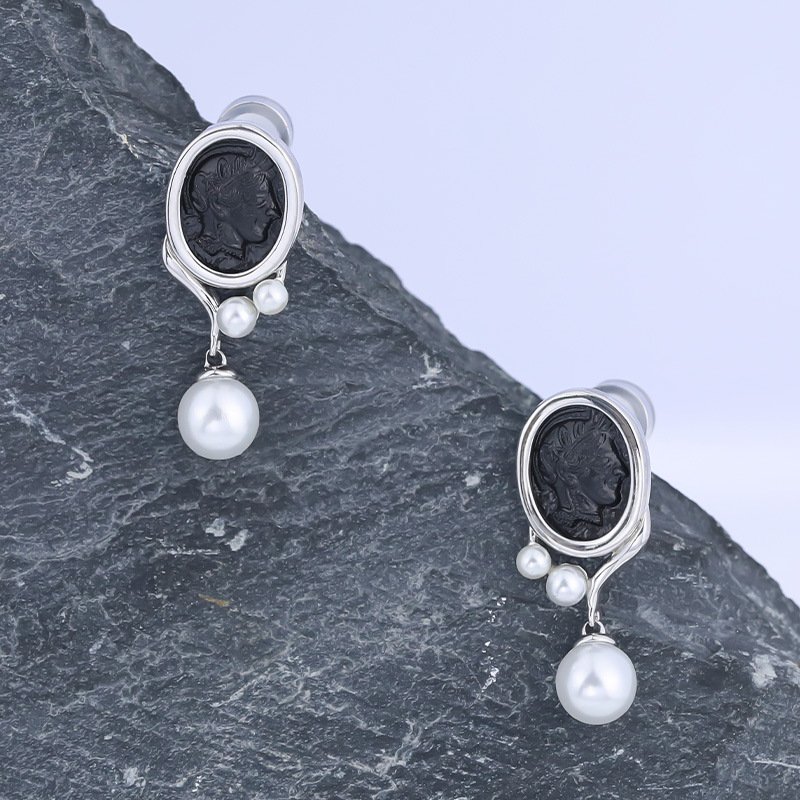 Athena Coin Stud Earrings