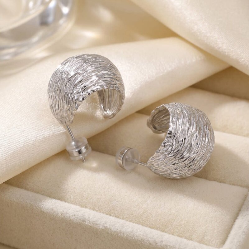Brushed Stud Earrings