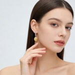 Gold Tone Ball Stud Earrings