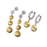 Gold Tone Ball Stud Earrings