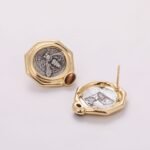 Bee Coin Stud Earrings