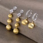 Gold Tone Ball Stud Earrings