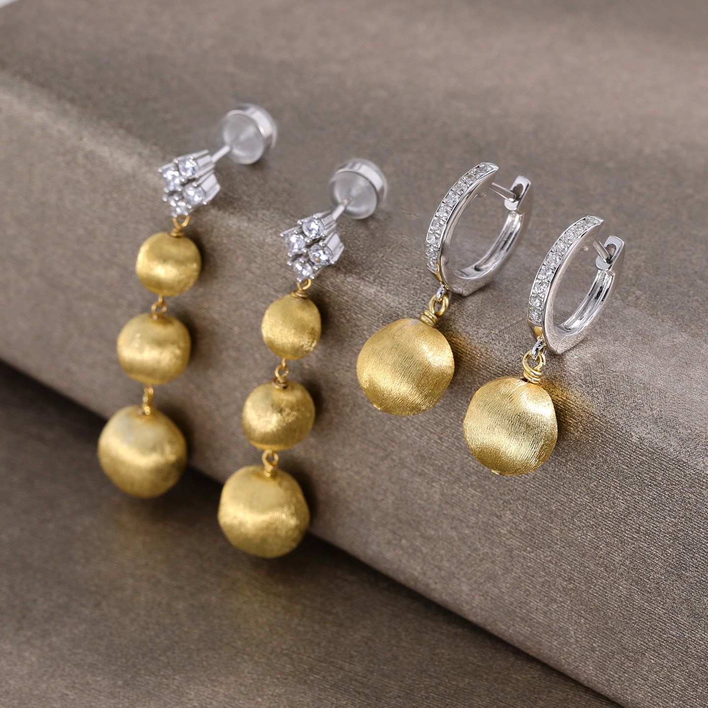 sandoos-c300b0dd0b37c353ada0459c30753d490e0f980109fe476eabc1f96f146e6c4a Gold Tone Ball Stud Earrings