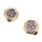 Bee Coin Stud Earrings