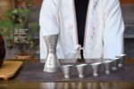 Calligraphy Silver Pourer and Cups - original view 1