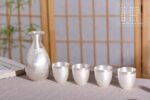 Gold-Accented Lotus Silver Pourer and Cups - original view 7