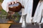 Calligraphy Silver Pourer and Cups - original view 7