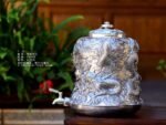 Dragon and Pearl Silver Water Vessel - view 1