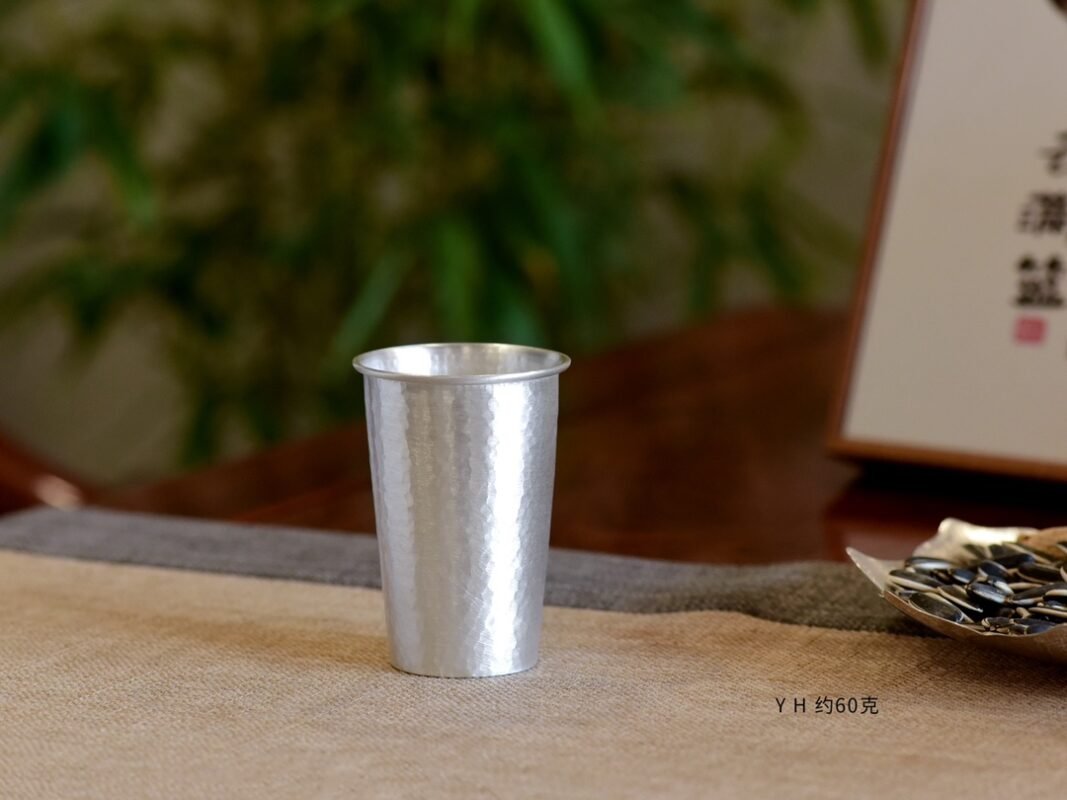 Hammered Silver Cups in Two Sizes - original view 2