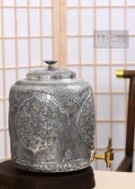 Floral Medallion Silver Water Vessel - view 1
