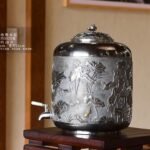 Fish and Lotus Silver Water Vessel - 18 L - view 1