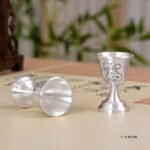 Fu Motif Silver Stemmed Cups - original view 3
