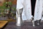 Calligraphy Silver Pourer and Cups - original view 2