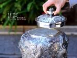 Dragon and Pearl Silver Water Vessel - view 7