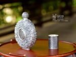 Auspicious Cloud Silver Hip Flask - original view 5