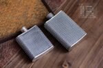 Stud-Textured Silver Hip Flasks - original view 4