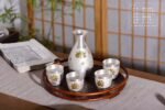 Gold-Accented Lotus Silver Pourer and Cups - original view 4