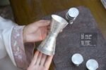 Calligraphy Silver Pourer and Cups - original view 9