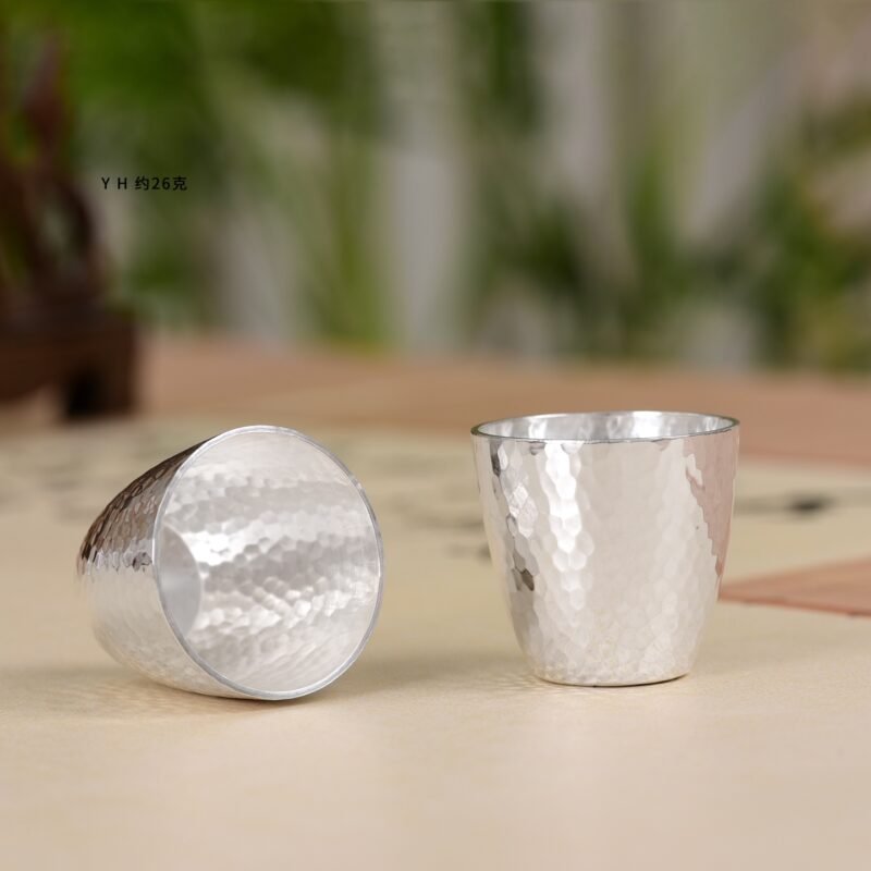 Small Hammered Silver Cups - original view 1