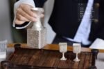 Double Happiness Square Silver Pourer and Cups - original view 2