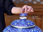 Bird and Flower Cloisonne Silver Water Vessel - view 2