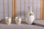 Gold-Accented Lotus Silver Pourer and Cups - original view 2