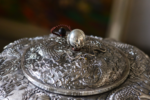 Sculpted Dragon and Pearl Silver Water Vessel - view 3