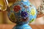 Floral Cloisonne Silver Pitcher and Cups - original view 4
