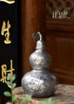 Floral Silver Gourd Flask - original view 1