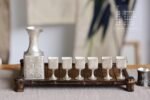 Double Happiness Square Silver Pourer and Cups - original view 1