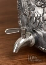 Gilded Peony Silver Water Vessel - view 4