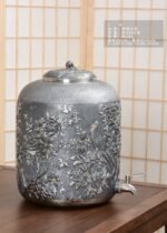 Gilded Peony Silver Water Vessel - view 3