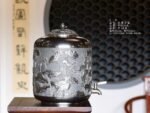 Fish and Lotus Silver Water Vessel - 18 L - view 4