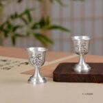 Fu Motif Silver Stemmed Cups - original view 1