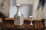 Double Happiness Square Silver Pourer and Cups - original view 3