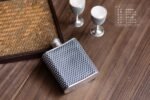 Stud-Textured Silver Hip Flasks - original view 2