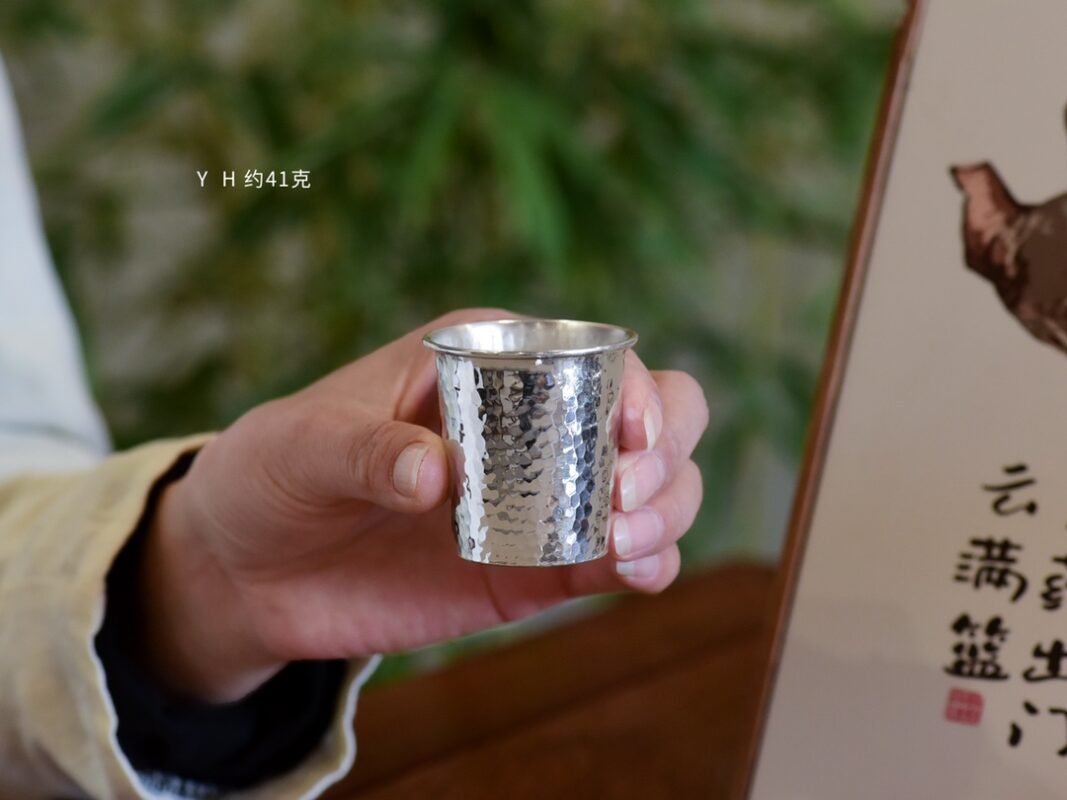 Textured Silver Cups in Two Sizes - original view 2