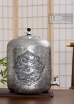 Dragon and Phoenix Silver Water Vessel - view 1