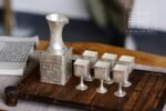 Double Happiness Square Silver Pourer and Cups - original view 7